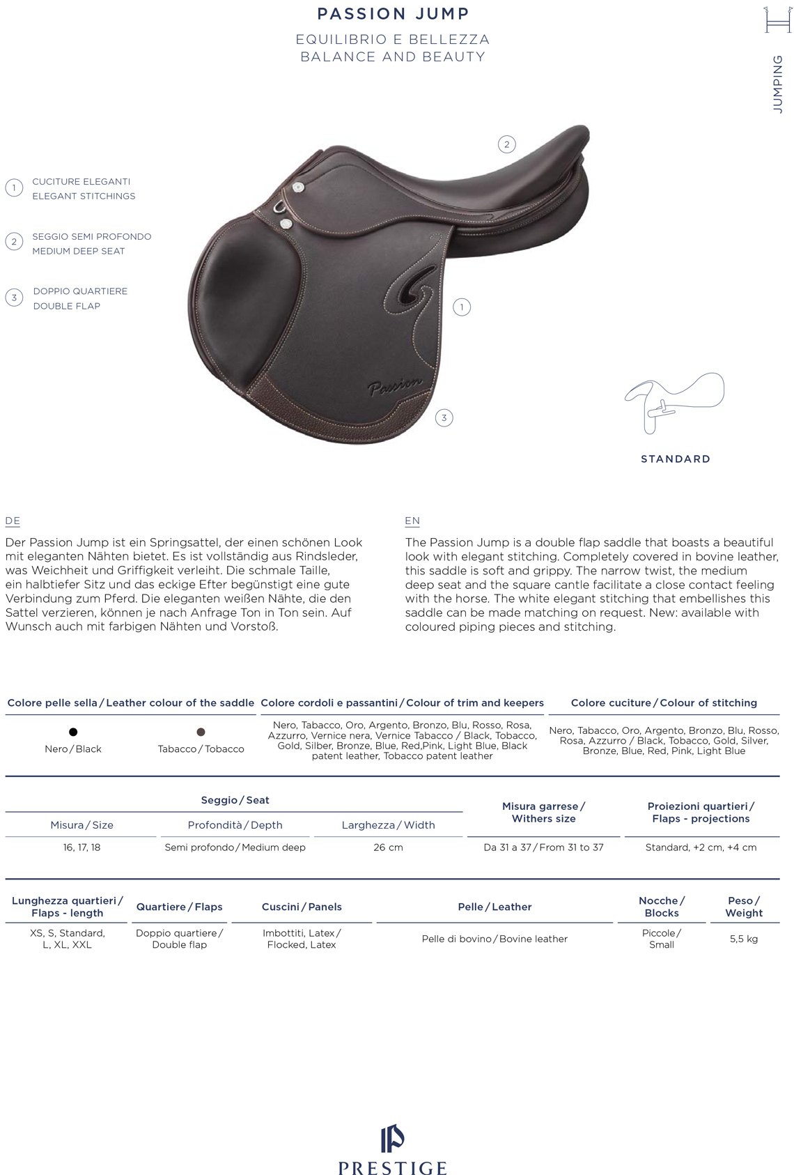 Prestige - Springsattel PASSION JUMP