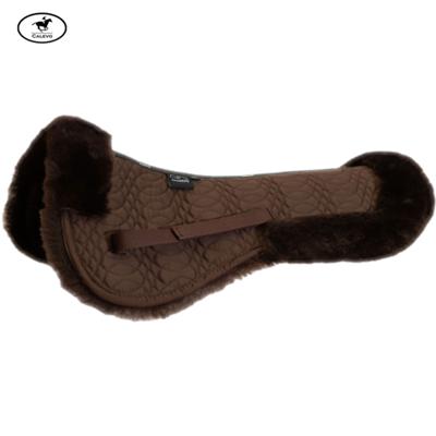 SCHARENBERG - Lammfell Sattelkissen m.Fellrand+Wellenstepp -- CALEVO.com Shop