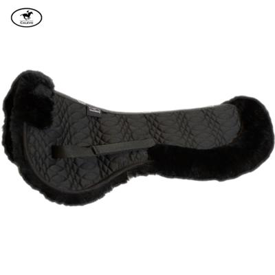 SCHARENBERG - Lammfell Sattelkissen m.Fellrand+Wellenstepp -- CALEVO.com Shop