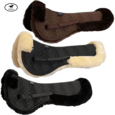 SCHARENBERG - Lammfell Sattelkissen m.Fellrand+Wellenstepp CALEVO.com Shop