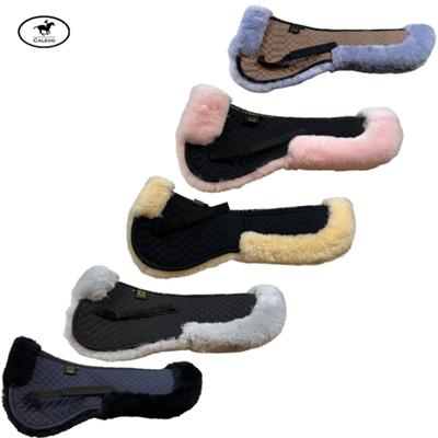 Lammfell Sattelkissen mit Fellrand vorne+hinten CALEVO.com Shop