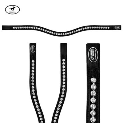 Passier geschwungener Stirnriemen m.grossen Premium Crystals CALEVO.com Shop