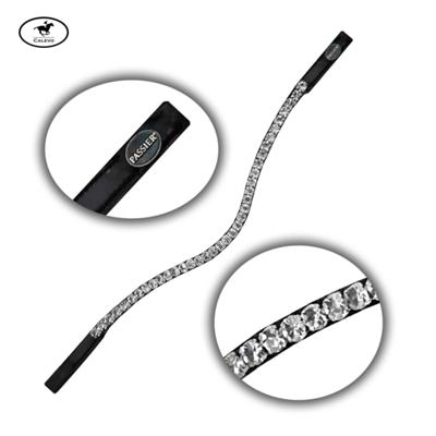 Passier geschwungener Stirnriemen XLPremium Crystals randlos -- CALEVO.com Shop