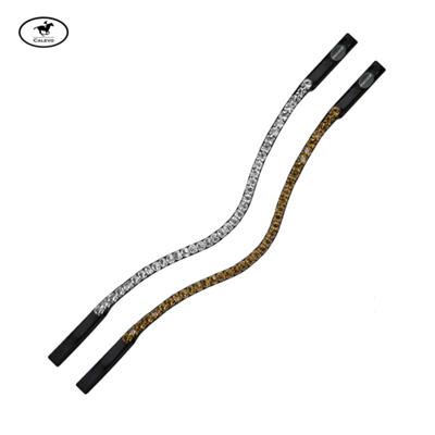 Passier geschwungener Stirnriemen XLPremium Crystals randlos CALEVO.com Shop