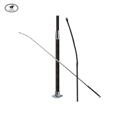 Fleck - Dressurgerte mit Ledergriff und grossem Nickelknopf CALEVO.com Shop