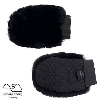 SCHARENBERG Lammfell-Putzhandschuh m. einseitigem Steppstoff -- CALEVO.com Shop