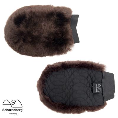 SCHARENBERG Lammfell-Putzhandschuh m. einseitigem Steppstoff -- CALEVO.com Shop
