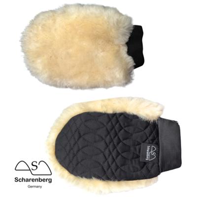 SCHARENBERG Lammfell-Putzhandschuh m. einseitigem Steppstoff -- CALEVO.com Shop