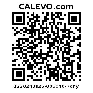 Calevo.com Preisschild 1220243s25-005040-Pony