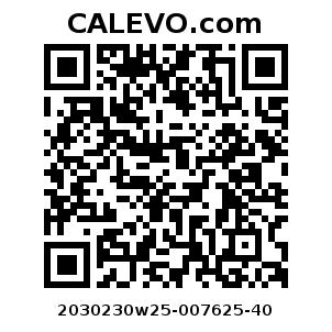 Calevo.com Preisschild 2030230w25-007625-40