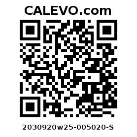 Calevo.com Preisschild 2030920w25-005020-S
