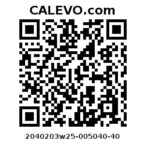Calevo.com Preisschild 2040203w25-005040-40