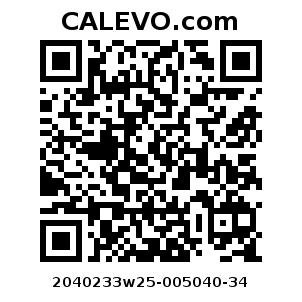 Calevo.com Preisschild 2040233w25-005040-34