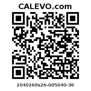 Calevo.com Preisschild 2040260s26-005040-36