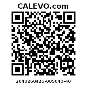 Calevo.com Preisschild 2040260s26-005040-40