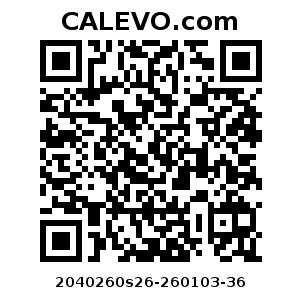 Calevo.com Preisschild 2040260s26-260103-36