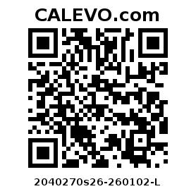 Calevo.com Preisschild 2040270s26-260102-L