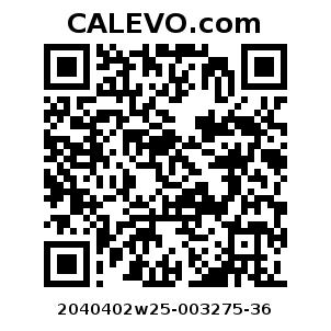 Calevo.com Preisschild 2040402w25-003275-36