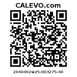 Calevo.com Preisschild 2040402w25-003275-40