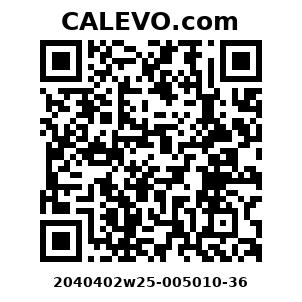 Calevo.com Preisschild 2040402w25-005010-36