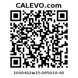 Calevo.com Preisschild 2040402w25-005010-40