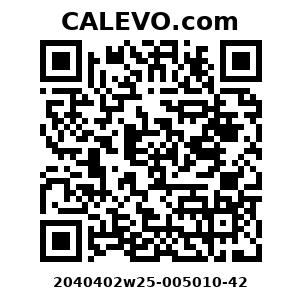 Calevo.com Preisschild 2040402w25-005010-42