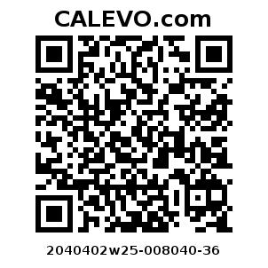 Calevo.com Preisschild 2040402w25-008040-36