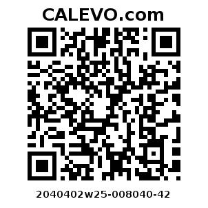Calevo.com Preisschild 2040402w25-008040-42